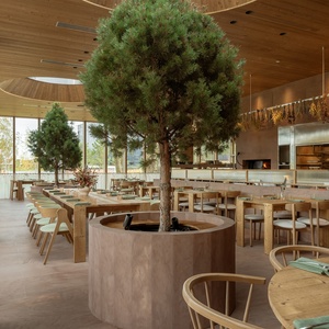 Design d'intérieur de restaurant moderne, mobilier de café sur mesure, comptoir de pâtisserie, aménagement de magasin en bois, équipement de boutique - Product Image 1