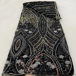 Tela de Encaje con Lentejuelas de <span class=keywords><strong>Terciopelo</strong></span> 100% Ecológica de Polonia, Tela de Malla Suave para Vestidos de Novia y Ropa de Noche - Product Image 1