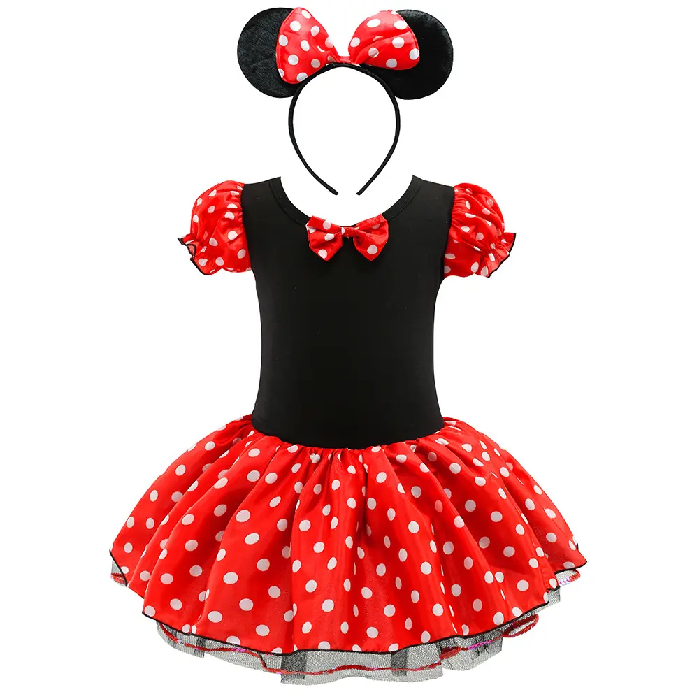 Children's and girls' polka dot sequins Pengpeng skirt children's hair band dance suit ballet skirt