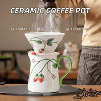 Paniers filtrants à café en céramique, filtre à goutte, mousseur à lait, design rustique durable, qualité alimentaire, pour café, transfrontalier