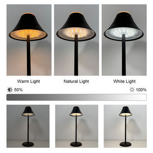 Lampada da tavolo a Led ricaricabile senza fili di nuovo design con alimentazione a batteria Tischlampe ristorante Hotel Touch Cordless da scrivania - Product Image 4