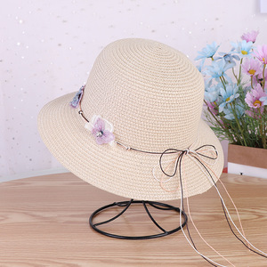 <span class=keywords><strong>2022</strong></span> nouveau Simple femme grande fleur parasol chapeau de paille respirant été mince chapeau de soleil pour la pêche en plein air voyage usage décontracté - Product Image 3