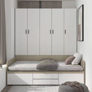 Cama Tatami con Armario Integrado, Mueble de Almacenamiento Multifuncional para Dormitorio Infantil, Cama Sencilla - Product Image 1