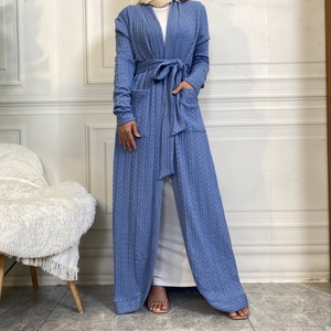 1952 #   Cárdigan de Invierno de Última Moda con Diseño de Punto, Mangas Largas, Bolsillos Delanteros y Borde Redondo - Product Image 2