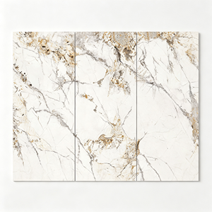Pavimento in Gres Porcellanato Effetto Ardesia 1200x2400mm, Spessore 9mm, Superficie Lucida Bianca, Impermeabile, Ecologico, Design Moderno per Soggiorni e <span class=keywords><strong>Hotel</strong></span> - Product Image 5
