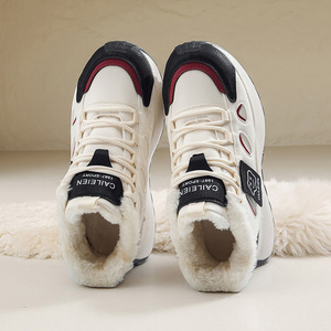 Chaussures de course décontractées à plateforme pour <span class=keywords><strong>femme</strong></span>, style mode, à lacets, hiver, bout unique, confortables, chaudes, en peluche, pour l'extérieur - Product Image 5