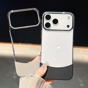 Funda protectora transparente de lujo 2 en 1 creativa para Apple 17promax para <span class=keywords><strong>iPhone</strong></span> 16 <span class=keywords><strong>14</strong></span> 15 con funda de agarre de teléfono de empalme - Product Image 4
