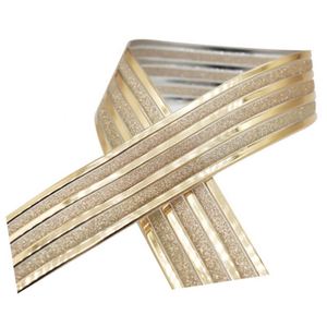 Sangle en sangle tissée enduite imperméable à motif personnalisé, à la mode, avec bandes de cristal, pour bordure de chaussures en PVC, directement de l'usine - Product Image 2