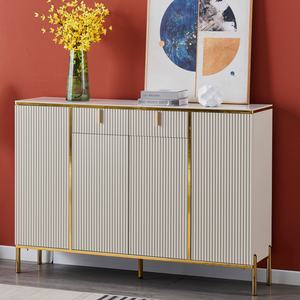 Meuble de rangement moderne italien pour chaussures, buffet à lattes pour salon - Product Image 1