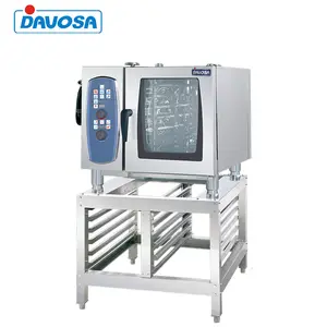 Commercial 6 Trays Combi Oven Boiler 19Kw Touch Screen Control Electric Combi Steam Oven