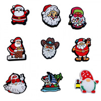 Série de Noël : Perles en silicone à motifs de dessins animés, en gros, en stock, pour DIY, Arbre de Noël, Père Noël