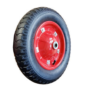 13 Zoll 13x3.25-8 Pneumatisches Gummireifen rad Aufblasbare Lenk rollen Hand Truck Trolley Rasenmäher Spreader Kinderwagen Schwarz GS - Product Image 1