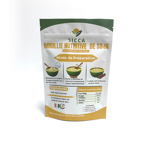 Bolsa de Embalaje con Cierre Zip, Personalizada con Logotipo, Acabado Mate, MOPP, Sellado Térmico, 500g, Harina de Soya Nutritiva para Papillas - Product Image 3
