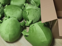 En gros, Peluche grenouille mignonne unisexe douce et câline, Animal en peluche à câliner, Coussin en peluche grenouille triste, Décoration d'intérieur, Cadeaux d'anniversaire, OEM