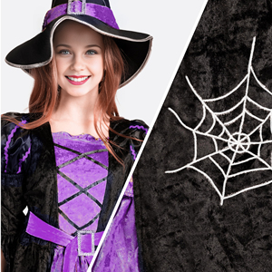 All'ingrosso personalizzabile Halloween Fancy Girl vestito da strega principessa costume Cosplay cappello film TV ispirato ai costumi del Festival per bambini - Product Image 2