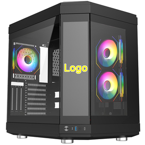 Hai mặt Tempered Glass ATX máy tính trường hợp tháp giữa chơi game PC ATX PC Trường hợp với LCD hiển thị 2025 nâng cấp chơi game PC trường hợp - Product Image 1