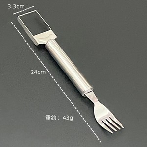 Juego de 3 Cortadores de Sandía de Acero Inoxidable, Tenedor de Frutas de Doble Cabeza, Apto para Lavavajillas, Utensilio de Cocina - Product Image 3