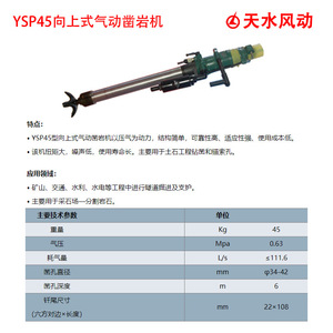 Tianshui YSP45 Pneumatic Rock Drill 1100Mm T-Handle For Mining Tunnel Excavation - Product Image 3