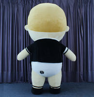 Patron personnalisé en usine bébé chanceux fille poupées en peluche personnes portant un costume de mascotte gonflable pour les spectacles de fête