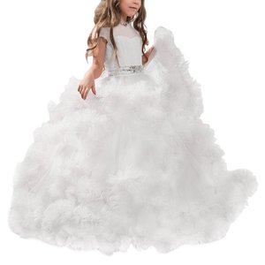 Impresionantes Vestidos de Tul Largos con Apliques en la Espalda en Forma de V para Niñas de 2 a 12 Años, Ideales para Fiestas y Eventos - Product Image 6