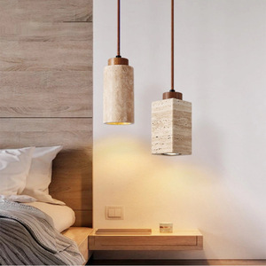 Lustre de restaurant en pierre de grotte jaune, lampe de chevet créative et simple, hôtel, boutique, bar, fenêtre, lumière blanc chaud, garantie de 2 ans - Product Image 2