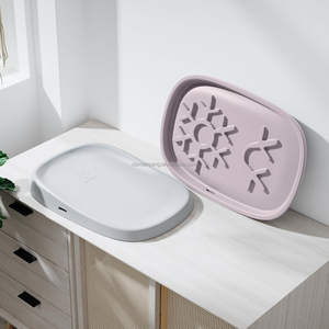 Fasciatoio ospedaliero per la pulizia in stile Nursery per bambini sagomato con schiuma Grey imbottita - Product Image 1