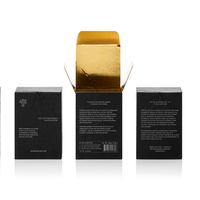 Boîte d'emballage en carton avec revêtement UV, estampage à chaud or, impression évanouissante et impression en relief