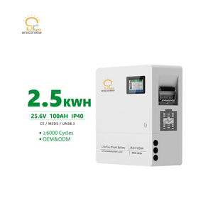 Baterías de Litio Hierro SOLAR de 25.6V 100Ah 2.5Kwh, Batería Inteligente de Pared con Pantalla LCD para Energía Solar Doméstica - Product Image 2