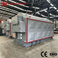 Chaudière à vapeur industrielle haute efficacité DZH 1-6T/H, alimentée aux déchets de bois, de coques de riz et de rafles de maïs, pour la production en rizerie