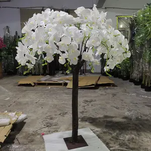 A-1190 Fake Phalaenopsis Orchid Dendrobium Orchid Plants White Artificial Orchid Flower Tree