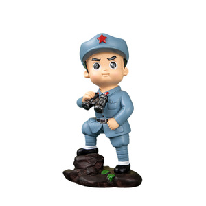 Figura del Ejército Rojo de Yu Mo, Soldado Trompetista con Uniforme Azul, Regalo Coleccionable Hecho en China - Product Image 4