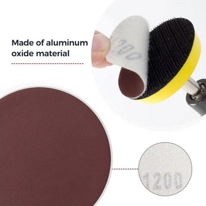 Disques de ponçage auto-agrippants en oxyde d'aluminium de 2 pouces, grain 1200, sans trou, <span class=keywords><strong>pour</strong></span> ponceuses orbitales et perceuses, personnalisables OEM - Product Image 4