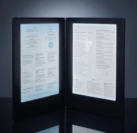 Support de menu lumineux LED personnalisé avec logo, style livre, pour bar, restaurant, boîte de nuit, hôtels