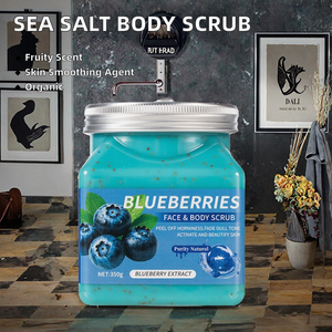 Gommage corporel exfoliant et blanchissant au sel marin parfumé aux fruits, pour le visage et le corps, idéal pour le bain (contre la peau de poulet) - Product Image 3