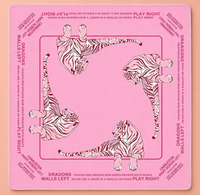 Tapis de jeu de mahjong américain artistique de luxe, imprimé floral et animalier pastel, en néoprène pliable, doux au toucher, silencieux pour le jeu