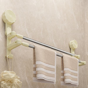 Support mural <span class=keywords><strong>extensible</strong></span> double rangée en acier inoxydable pour serviettes, avec ventouses, pour salle <span class=keywords><strong>de</strong></span> bain et toilettes - Vente en gros - Product Image 2