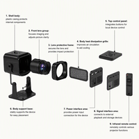 Mini-projecteur portable transfrontalier JY530 pour cinéma maison, avec fonction de mise en miroir d'écran sur les murs du salon