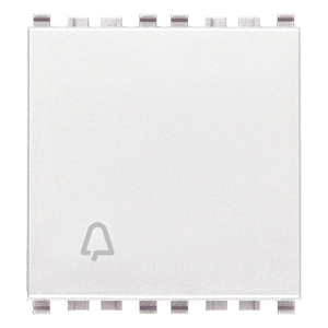 Botón pulsador para timbre 1P NO 10A Blanco 5.1x4.3x5.3 cm Para uso en interiores - Product Image 1