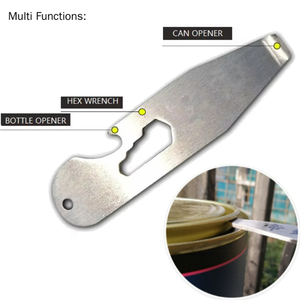 Op maat gemaakte logo-embossing laserprint roestvrijstalen verf blikopener mini-klauwtool met sleutelhanger - Product Image 3