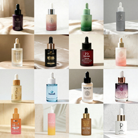 Flacon compte-gouttes cylindrique en verre dégradé 30ml 40ml 50ml 60ml pour huile capillaire, sérum, essence, liquides cosmétiques, huile pour cheveux et corps – Contenant vide