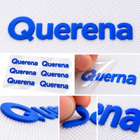 Patch en caoutchouc 3D personnalisé en relief, logo en silicone à transfert thermique, effet 3D en relief, nom de marque en relief, étiquette thermocollante pour marquage