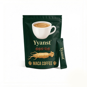 กาแฟมาคาเพิ่มพลังธรรมชาติแบบซองเดี่ยว สีเขียวเข้ม บรรจุในซองตั้งได้ สำหรับผู้ชาย เพิ่มความทนทานและสุขภาพที่ดีในทุกวัน รับผลิตแบบ OEM - Product Image 1