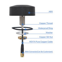 Gain élevé 28 Dbi Active GPS & Glonass Omnidirectionnel Étanche Vis Mount Extérieur 2 en 1 Mimo 4G LTE GPS Combinaison Antenne