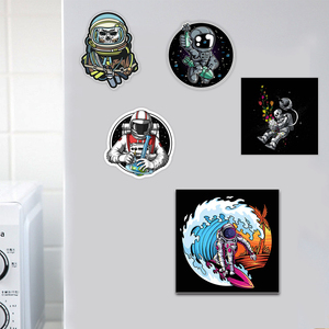 Aimants de réfrigérateur personnalisés d'astronautes, autocollants magnétiques lenticulaires pour réfrigérateur, cadeau promotionnel, décoration - Product Image 2