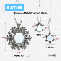 Ornement de Noël en forme d'aile d'ange vierge pour sublimation, en alliage de zinc, à suspendre, personnalisable avec photo et logo par transfert thermique, vente en gros Prosub