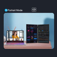 Monitor LCD Portátil de 15.6 Pulgadas con Panel IPS HD Mini Multi-Extensión, Full HD 60Hz, Soporte Versátil para Laptop, Pantalla Móvil