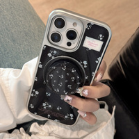 Fleur support magnétique coque de téléphone pour Iphone16 16pm 16plus 16pro 15 15pm 15plus 15pro 14pm 14plus 14pro 14 13 13pm 13pro 12 11