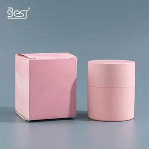 Botol kosmetik kosong, wadah kosmetik 50g 15g 30g 15ml pompa tanpa udara kemasan kosmetik merah muda kotak Losion krim