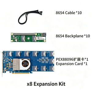 Tarjeta de Expansión PLX88096 PCIe 4.0 Sin Bifurcación ni Controladores Necesarios; Cuenta con 6 Puertos 10 SlimSAS SFF-8654 - Product Image 3
