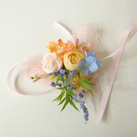 Corsage floral de mariage fait main, corsage de poignet, boutonnière de poche, fleur pour verre à vin pour la Saint-Valentin et les célébrations professionnelles